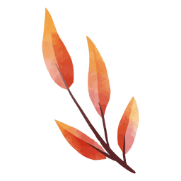 Aquarela de ramo de outono Transparent PNG
