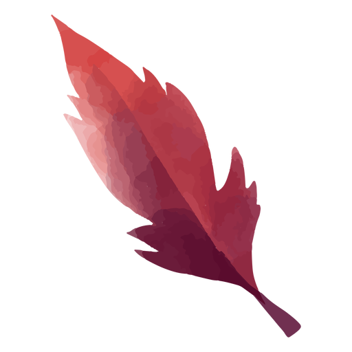 Aquarela de folha roxa