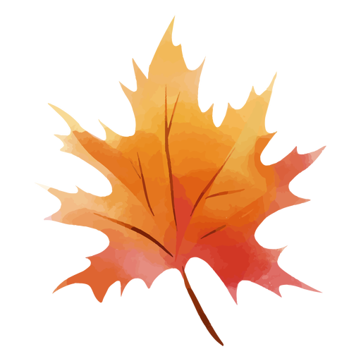 Autumn leaf watercolor PNG Design