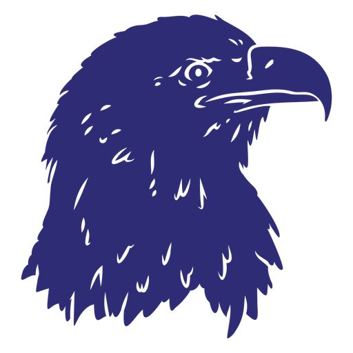 Bald eagle face cut out PNG Design
