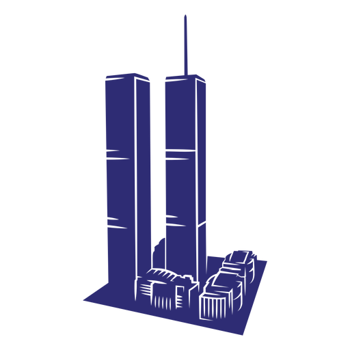 Twint towers cut out PNG Design