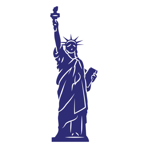 Statue of liberty cut out PNG Design