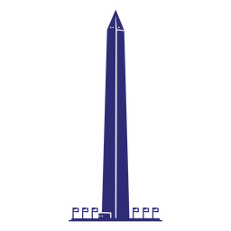 Washington monument cut out PNG Design