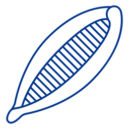 Blauer Haarspangenstrich PNG-Design