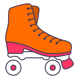 Roller skates color stroke