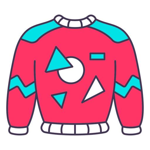 Vintage sweater color stroke PNG Design