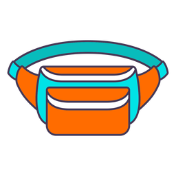 Fanny pack color stroke PNG Design