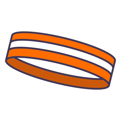 Orange hairband color stroke PNG Design