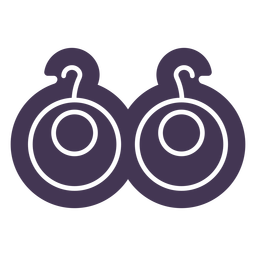Pair of earrings cut out PNG Design