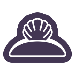 Gancho de cabelo de concha cortado Desenho PNG