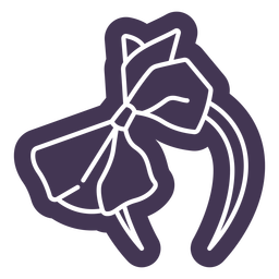 Bow headband cut out PNG Design Transparent PNG