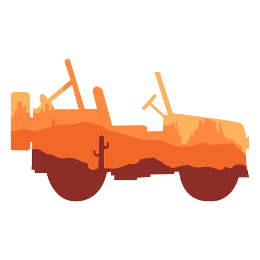 Desert safari semi flat PNG Design