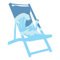 Ocean lounge chair semi flat PNG Design Transparent PNG
