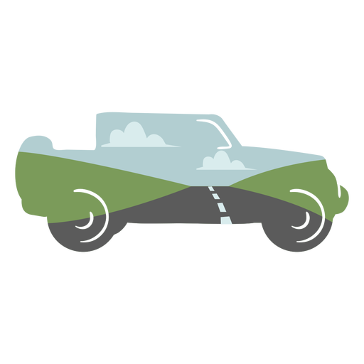 Route pick up truck cut out PNG Design