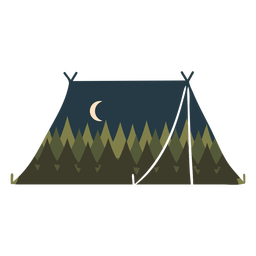 Waldzelt ausgeschnitten PNG-Design