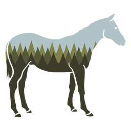 Forest horse cut out