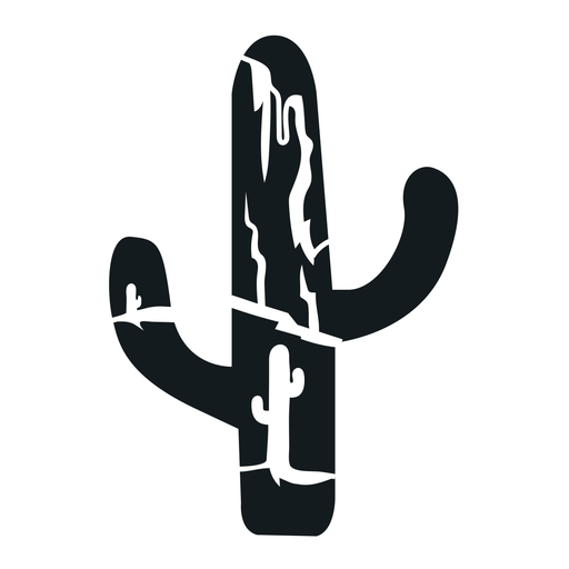 Paisaje del desierto de cactus cortado Diseño PNG