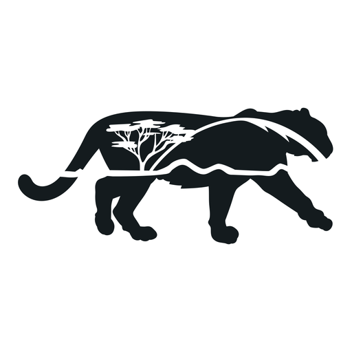 Panther animal jungle cut out