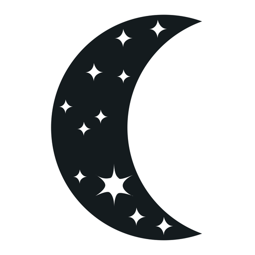 Starry moon cut out PNG Design