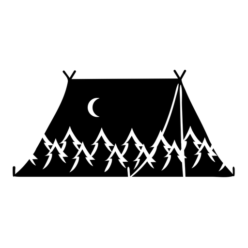Night forest tent cut out