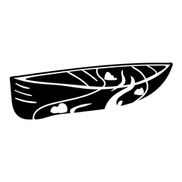 Rustic canoe boat cut out PNG Design