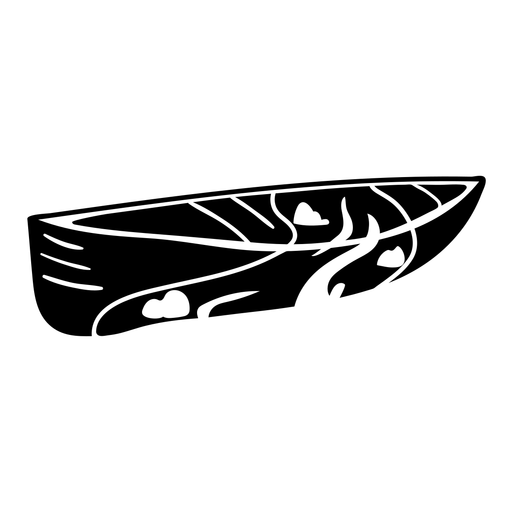 Rustic canoe boat cut out PNG Design