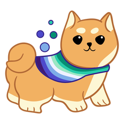 Dog gay man flag color stroke PNG Design Transparent PNG