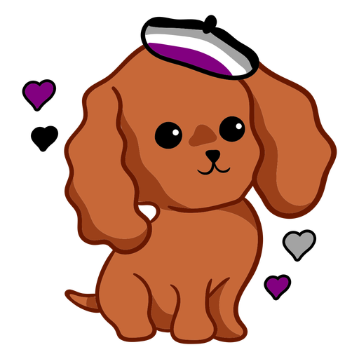 Dog asexual flag PNG Design