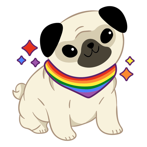 Dog pride flag color stroke PNG Design