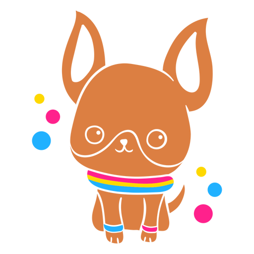 Dog pansexual flag cut out PNG Design