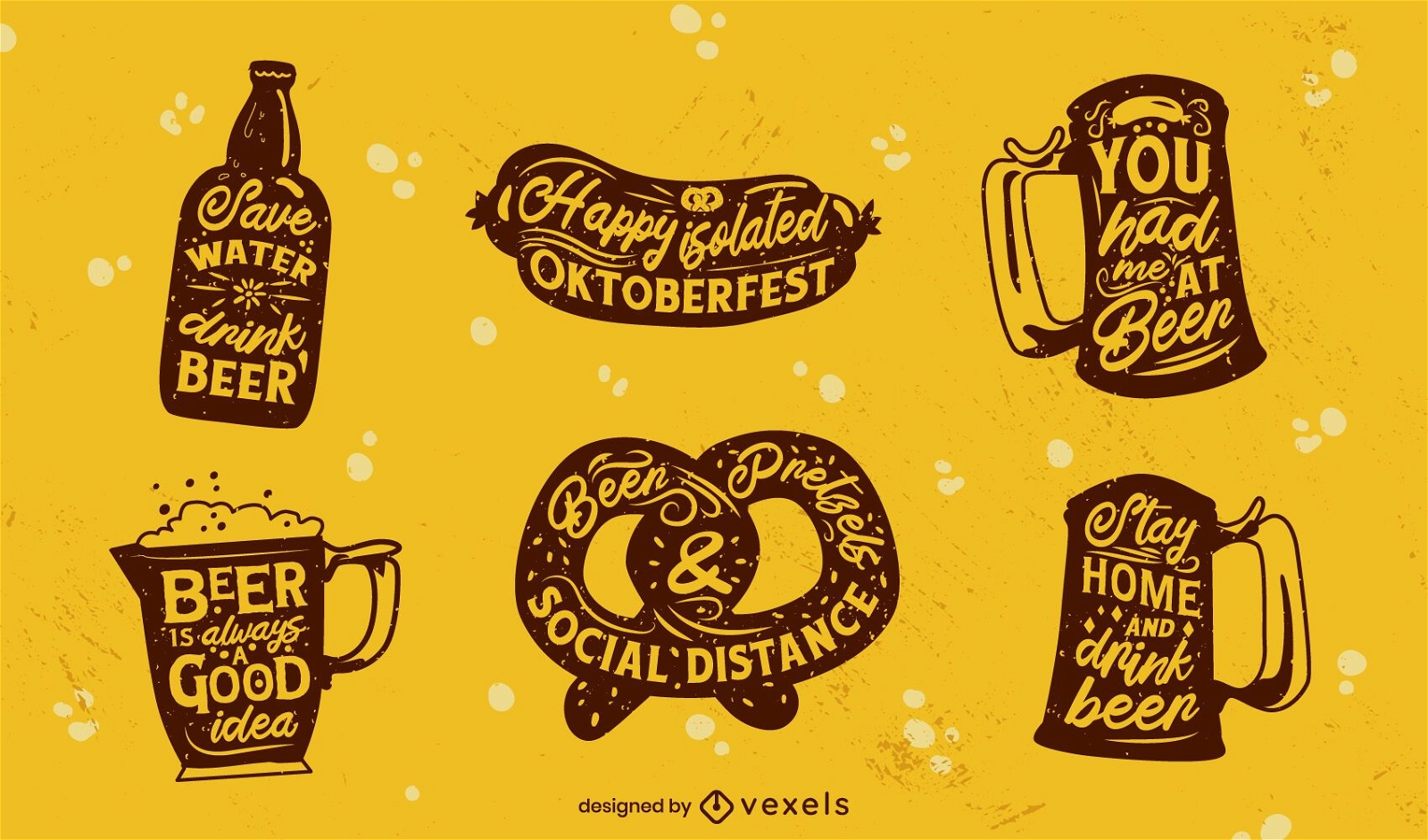 Conjunto de emblemas da Oktoberfest