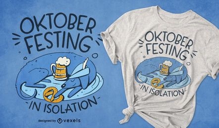 Oktoberfest isolation dog t-shirt design 