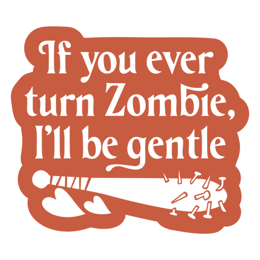 Citação engraçada de amor de zumbi cortada Desenho PNG