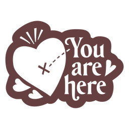 Heart love quote cut out PNG Design Transparent PNG