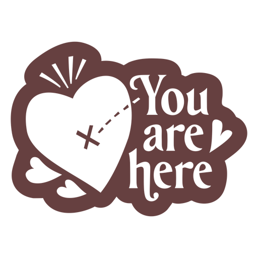 Heart love quote cut out PNG Design