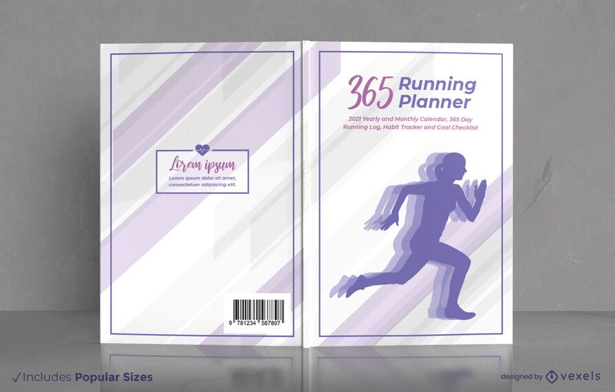 Running planner exercise cover design Running planner exercise cover design