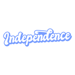 Distintivo de independência cortado Desenho PNG
