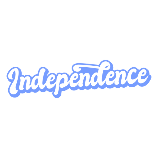 Distintivo de independência cortado Desenho PNG