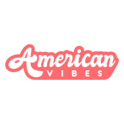 American vibes cut out badge Transparent PNG
