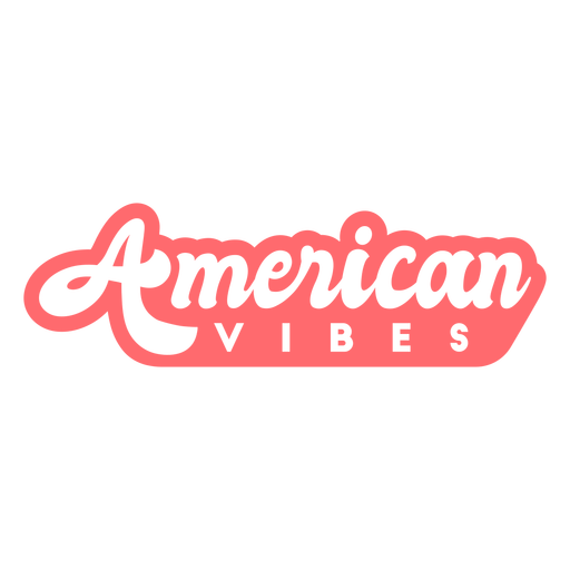 Distintivo recortado de vibrações americanas Desenho PNG