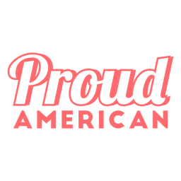 Orgulhoso americano cortado Desenho PNG