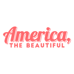 America, the beautiful badge PNG Design