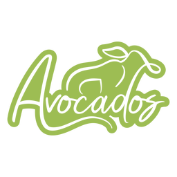 Avocados label lettering Transparent PNG