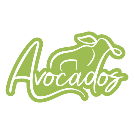 Avocados label lettering