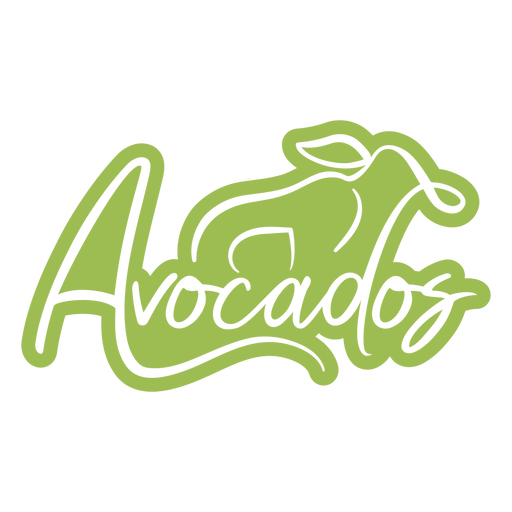 Letras de etiqueta de aguacates Diseño PNG