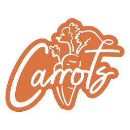 Letras de rótulo de cenouras Desenho PNG
