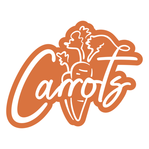 Letras de etiqueta de zanahorias