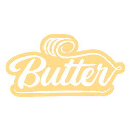 Butter label lettering PNG Design