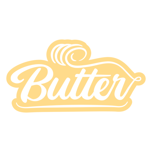 Letras de etiqueta de mantequilla Diseño PNG