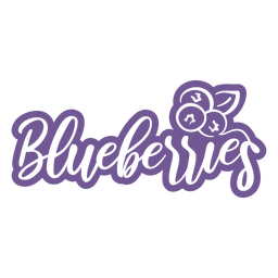 Blueberries label lettering  PNG Design